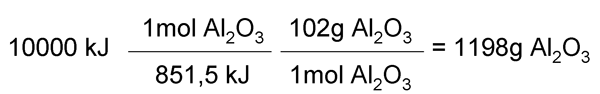 m=1198g Al2O3